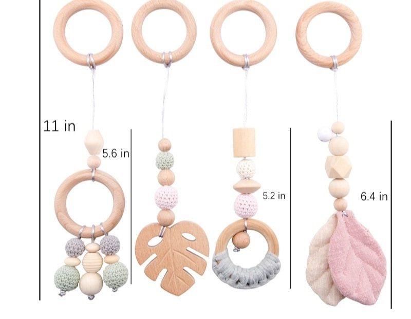 Wooden Activity Gym Pink Boho