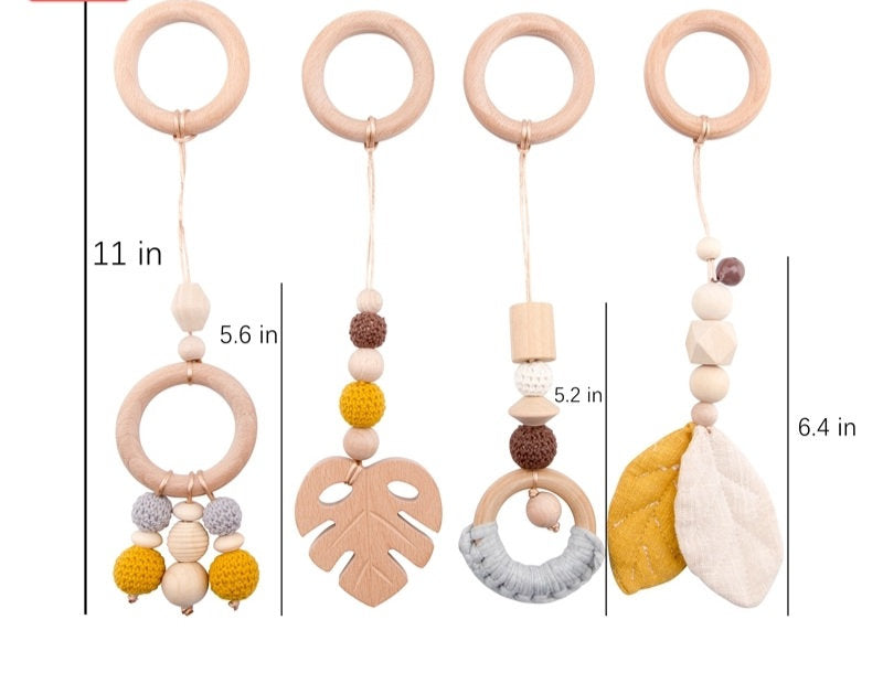 Wooden Activity Gym Mustard Boho