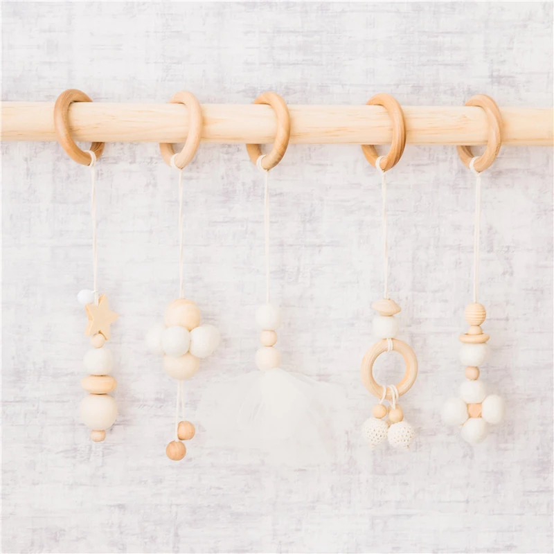 Wooden Activity Gym Organza White