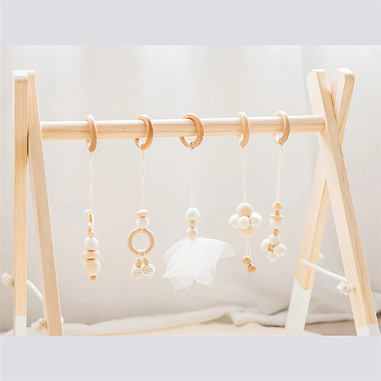 Wooden Activity Gym Organza White