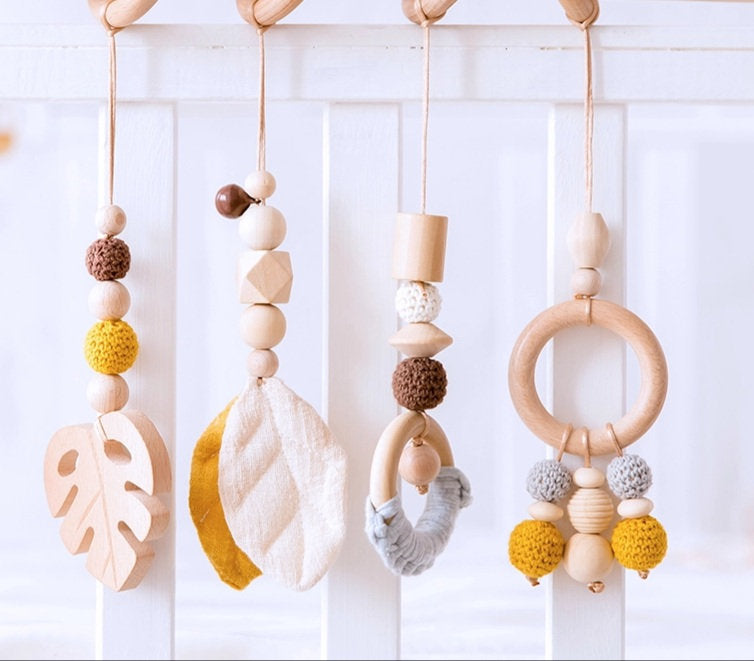 Wooden Activity Gym Mustard Boho