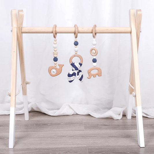 Wooden Activity Gym Bunny Ears Navy