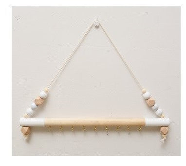 Nordic Wooden Hanging Shelves White