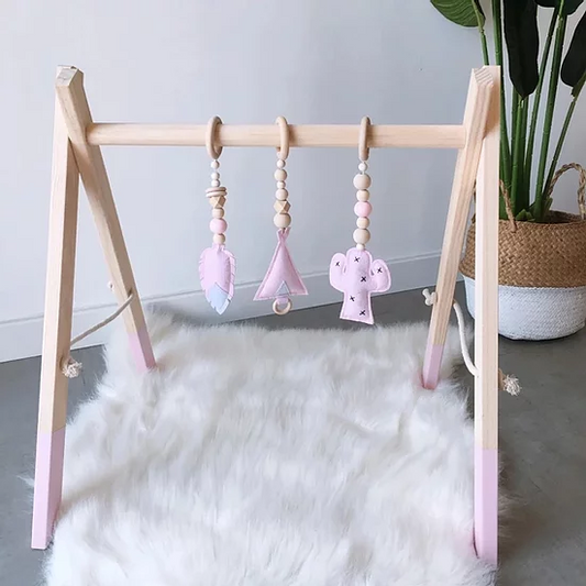 Wooden Activity Gym Pink Arrow