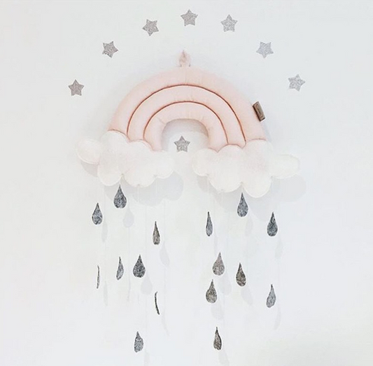 Rainbow Droplet Room Decor Pink